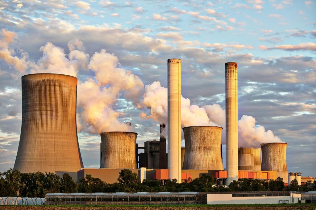 Landscape photography of factory